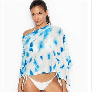 Victoria’s Secret 100% cashmere tie dye poncho SOLD OUT rare